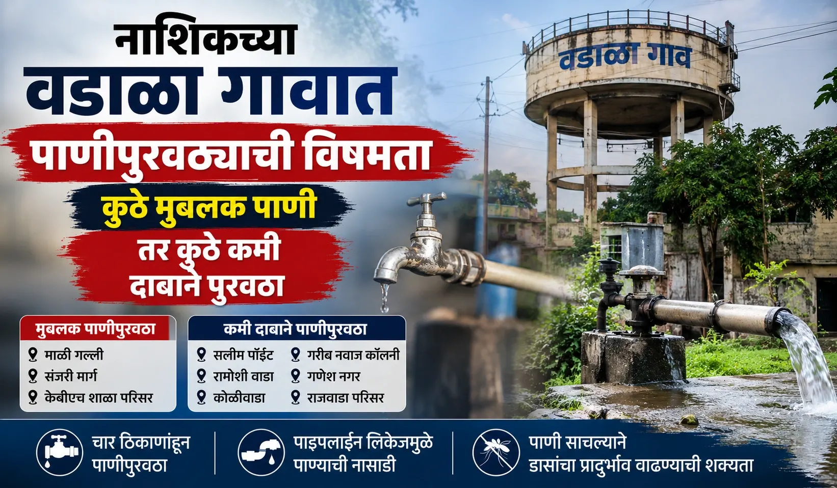 Wadala Nashik Water Supply Problem