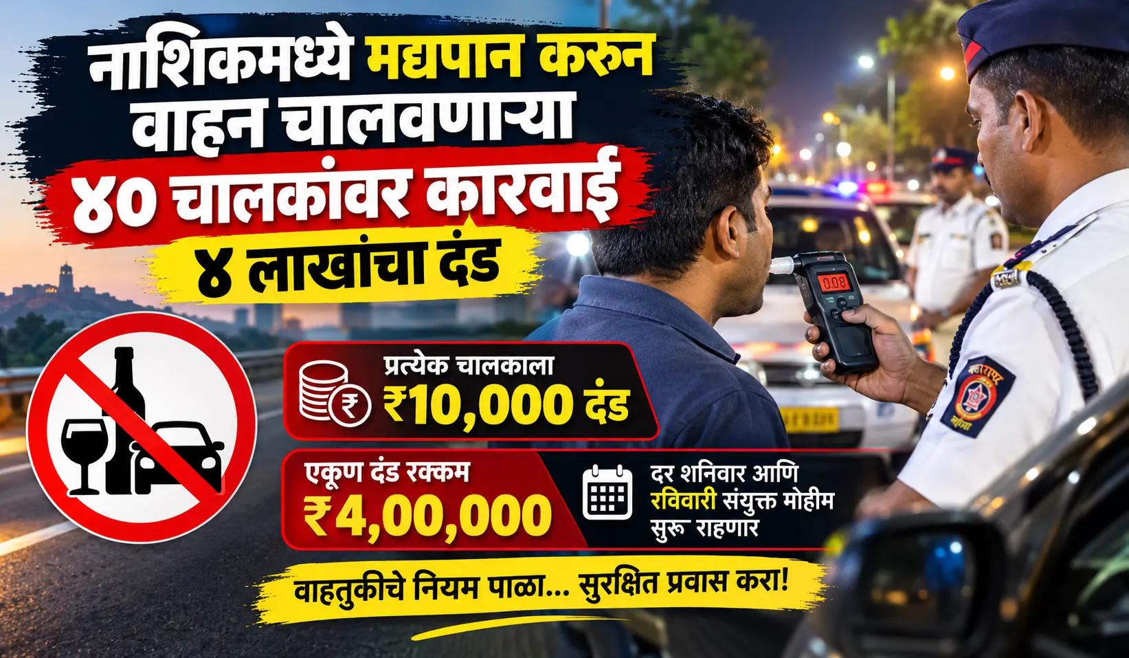 Drunk Driving Action Nashik